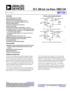 20 V, 500 mA, Low Noise, CMOS LDO  ADP7104 Data Sheet