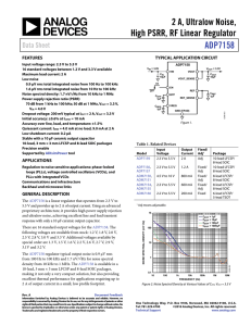 2 A, Ultralow Noise, High PSRR, RF Linear Regulator ADP7158 Data Sheet