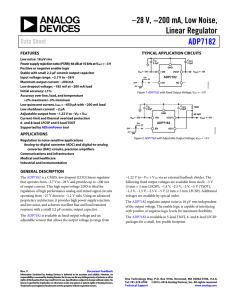 –28 V, −200 mA, Low Noise, Linear Regulator ADP7182 Data Sheet