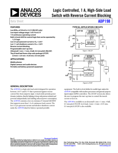 Logic Controlled, 1 A, High-Side Load Switch with Reverse Current Blocking ADP198