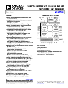 Super Sequencer with Interchip Bus and Nonvolatile Fault Recording ADM1260 Data Sheet