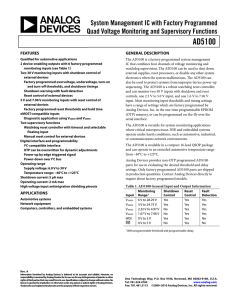 AD5100 System Management IC with Factory Programmed