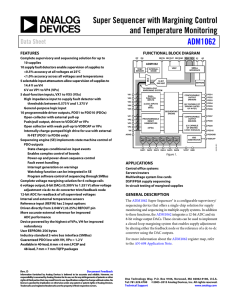 Super Sequencer with Margining Control and Temperature Monitoring ADM1062 Data Sheet
