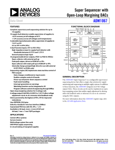 Super Sequencer with Open-Loop Margining DACs ADM1067 Data Sheet