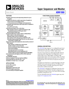 Super Sequencer and Monitor ADM1068 Data Sheet FEATURES