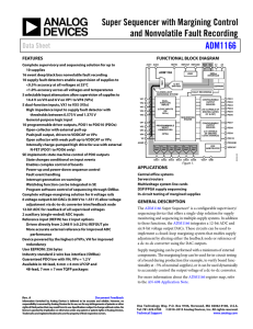 Super Sequencer with Margining Control and Nonvolatile Fault Recording ADM1166 Data Sheet