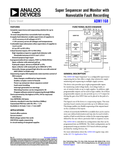 Super Sequencer and Monitor with Nonvolatile Fault Recording ADM1168 Data Sheet