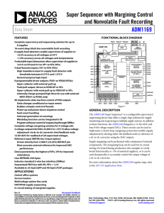 Super Sequencer with Margining Control and Nonvolatile Fault Recording ADM1169 Data Sheet