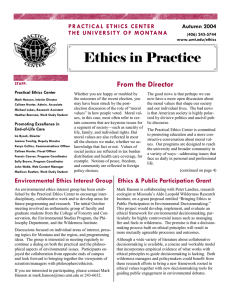 Ethics in Practice From the Director