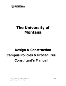 The University of Montana Design &amp; Construction