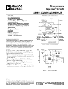 a Microprocessor Supervisory Circuits ADM691A/ADM693A/ADM800L/M