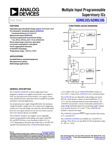 Multiple Input Programmable Supervisory ICs /