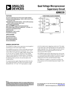 Quad Voltage Microprocessor Supervisory Circuit ADM6339