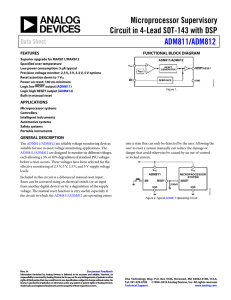 Microprocessor Supervisory Circuit in 4-Lead SOT-143 with DSP / ADM811