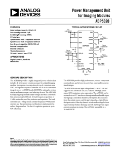 Power Management Unit for Imaging Modules ADP5020