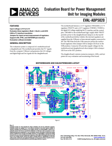 Evaluation Board for Power Management Unit for Imaging Modules  EVAL-ADP5020