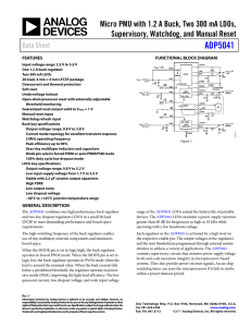 ADP5041 Micro PMU with 1.2 A Buck, Two 300 mA LDOs,