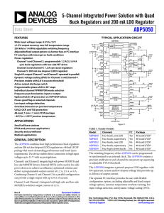 ADP5050 5-Channel Integrated Power Solution with Quad Data Sheet