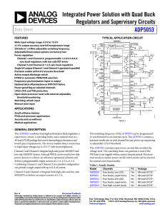 Integrated Power Solution with Quad Buck Regulators and Supervisory Circuits ADP5053 Data Sheet