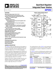 Quad Buck Regulator Integrated Power Solution ADP5054 Data Sheet