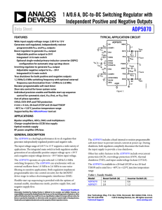 ADP5070 1 A/0.6 A, DC-to-DC Switching Regulator with Data Sheet