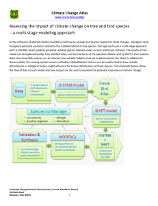 Assessing the impact of climate change on tree and bird... - a multi-stage modeling approach Climate Change Atlas
