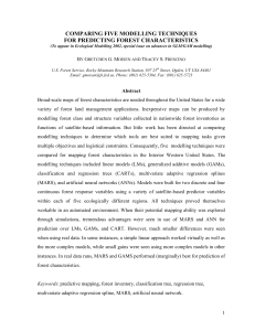 COMPARING FIVE MODELLING TECHNIQUES FOR PREDICTING FOREST CHARACTERISTICS  B