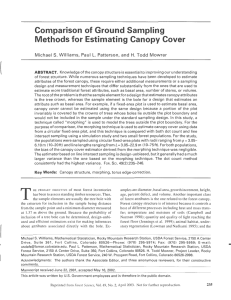 Comparison of Ground Sampling Methods for Estimating Canopy Cover Michael Williams,