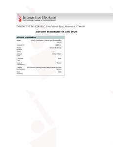 INTERACTIVE BROKERS LLC, Two Pickwick Plaza, Greenwich, CT 06830 Account Information