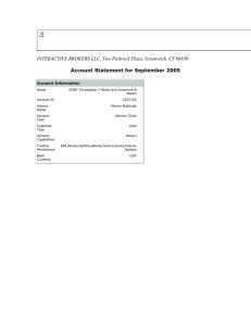 INTERACTIVE BROKERS LLC, Two Pickwick Plaza, Greenwich, CT 06830 Account Information