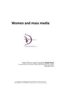 Women and mass media Giulia Pozzi