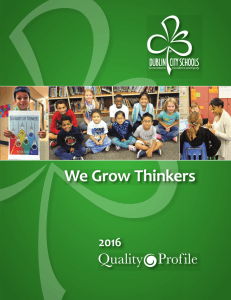 We Grow Thinkers 2016 Committed to Excellence and Equity