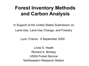 Forest Inventory Methods and Carbon Analysis