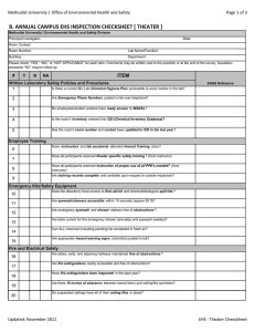 B. ANNUAL CAMPUS EHS INSPECTION CHECKSHEET [ THEATER ]