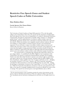 Restrictive Free Speech Zones and Student Speech Codes at Public Universities