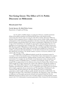 Not Going Green: The Effect of U.S. Public Discourse on Millennials