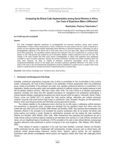 Comparing the Ethical Code Implementation among Social Workers in Africa: