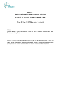 MELODI – Multidisciplinary European Low dose Initiative