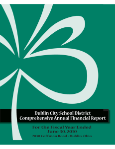 Dublin City School District Comprehensive Annual Financial Report June 30, 2010