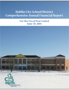 Dublin City School District Comprehensive Annual Financial Report June 30, 2005