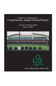 Comprehensive Annual Financial Report Dublin City School District June 30, 2003