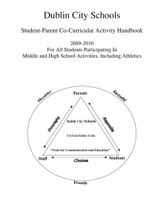 Dublin City Schools Student-Parent Co-Curricular Activity Handbook  2009-2010