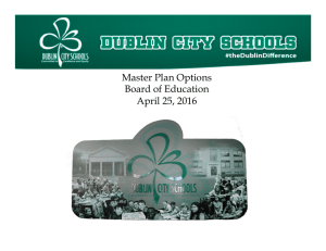 Master Plan Options Board of Education April 25, 2016