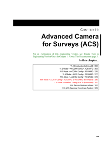 Advanced Camera for Surveys (ACS) C 11: