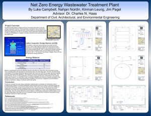 Net Zero Energy Wastewater Treatment Plant
