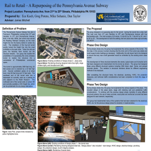 Rail to Retail – A Repurposing of the Pennsylvania Avenue... Prepared by Definition of Problem The Proposal