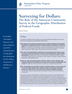 Surveying for Dollars: The Role of the American Community of Federal Funds