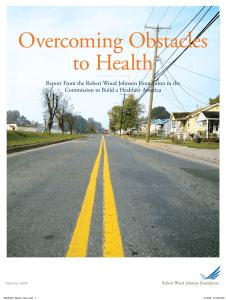 Overcoming Obstacles to Health Commission to Build a Healthier America