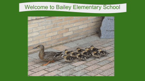 Intro Slide Welcome to Bailey Elementary School