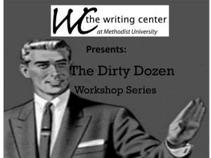 The Dirty Dozen Presents: Workshop Series